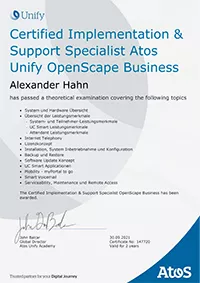 Support Specialist Atos UNIFY OpenScape Business