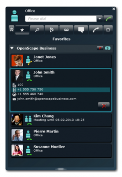 Preview: OpenScape Business MyPortal Smart Windows Ansicht