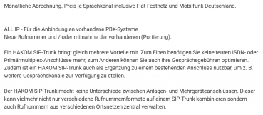 Preview: HAKOM SIP-Trunk