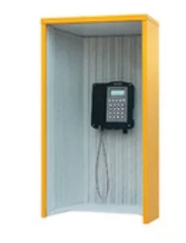 Telefon-Schallschutzhaube Modell 404, Stahlblech gelb,verzinkt