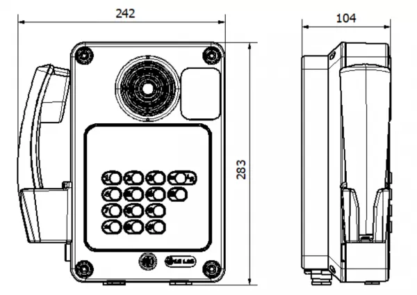 Industrie Wandtelefon IP66 und IK10 Industrie Wandtelefon IP66 und IK10
