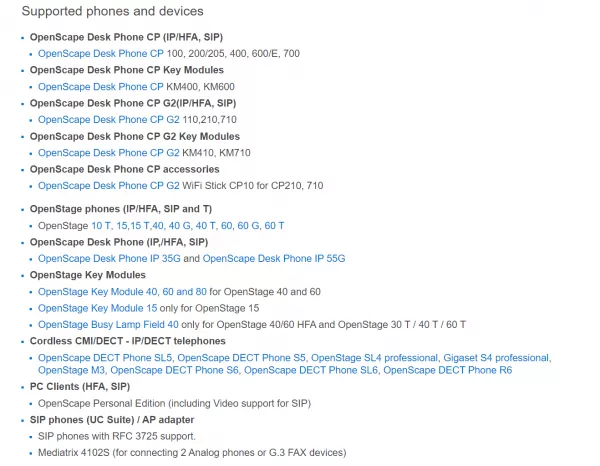 OpenScape Business X1R Devices